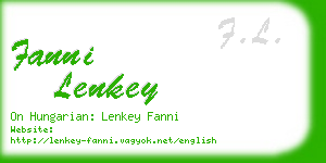 fanni lenkey business card